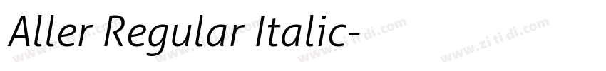 Aller Regular Italic字体转换